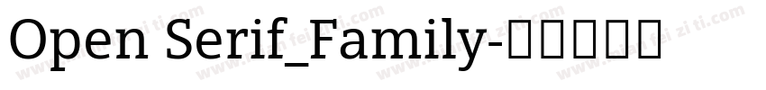 Open Serif_Family字体转换